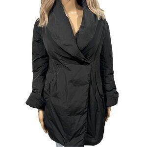 Donna Karan Italy Black Down Winter Coat Small